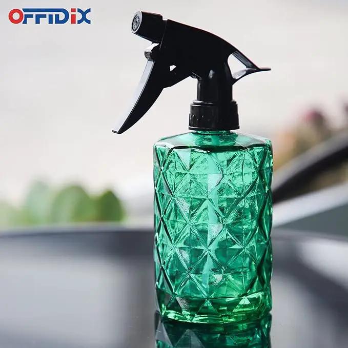 OFFIDIX Fine Mist Plant Mister, Handheld Pressure Glass Spray Bottles, 0.35L/11.8oz Watering Can with Adjustable Nozzle for Outdoor Indoor Gardening and Cleaning Work (Green) by GreenHaven Gardens