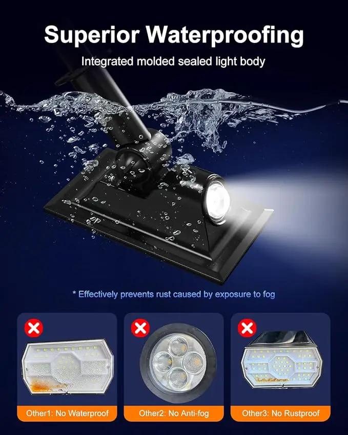 6 Pack Solar Power Spot Lights Outdoor Waterproof LED Dusk to Dawn Landscape Spotlight Lamp for Outside Yard, Tree, Flag, Plants, Garden, Statues, Outside, 3 Modes, 18 Hours Accent Ambient Lighting by GreenHaven Gardens