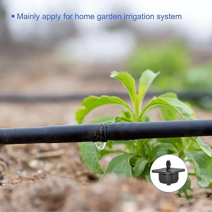25 Pack Pressure Compensating Dripper - Garden Irrigation, Maintain Constant Flow & Drip Emitter, Apply to Outdoor Garden Lawn Tree (1 Gallon Per Hour, Black) by GreenHaven Gardens