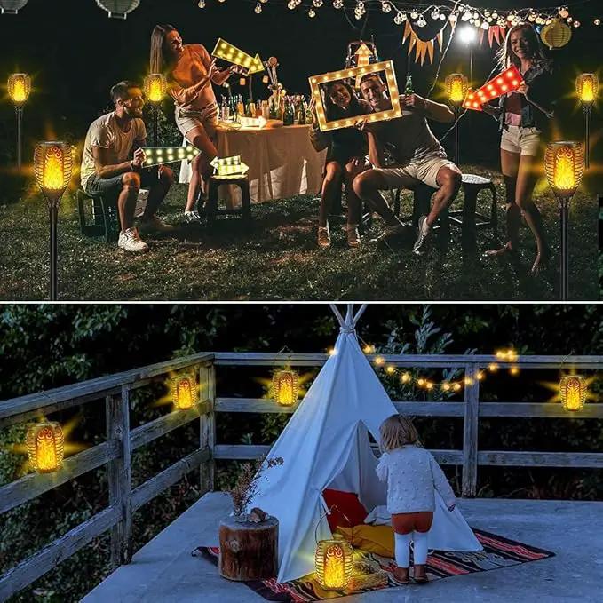 4Pack Solar Torch Light with Flickering Flame, Upgraded 3in1 Solar Lights Outdoor Hanging Lantern, Waterproof Landscape Decoration Lighting for Garden Yard Pathway Driveway, Auto On/Off by GreenHaven Gardens