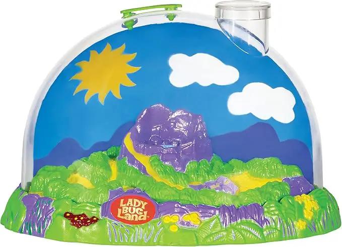 Insect Lore Live Ladybug Growing Kit | Ladybug Land Habitat | 10-15 Live Pink Spotted Ladybug Larvae Included by GreenHaven Gardens
