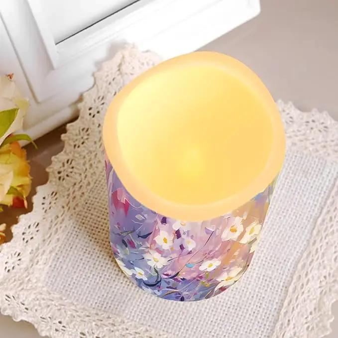 Ystardream Candle Sets for Women Gift Elegant Flower Flickering Flameless Candles Unity Candles for Wedding Ceremony Set,Beautiful Addition to Any Dinner Table,Bedroom,Outside Party by GreenHaven Gardens