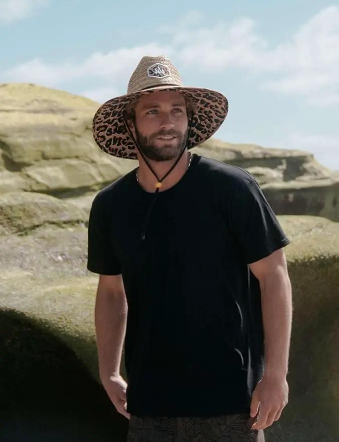 Straw Hat for Men & Women | Lifeguard Hat, Beach Hat & Sun Hat | UPF 50+ Wide Brim for Sun Protection | One Size | Hemlock by GreenHaven Gardens