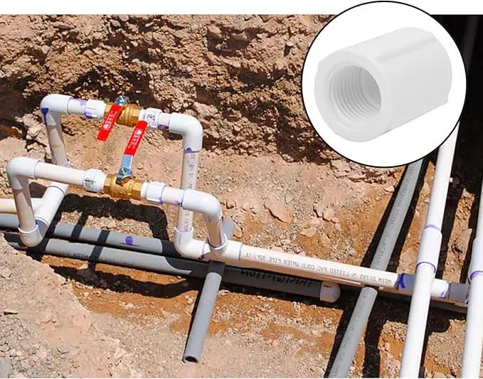 10Pack 1/2" Double Female Thread PVC Pipe Coupling Adapter Pipe Fitting Connector SCH40 1/2Inch Female to Female Threaded PVC Coupling Pipe Fitting for Sprinkler,Irrigation,Swimming Pools by GreenHaven Gardens