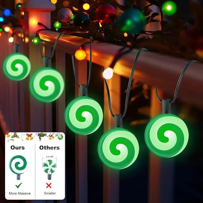 Ultimate Unicorn Christmas Pathway Lights, Green Peppermint LED Lollipop Lights for Outdoor Decoration, With Stakes for Yard, Sidewalk, Garden, Rooftop by GreenHaven Gardens