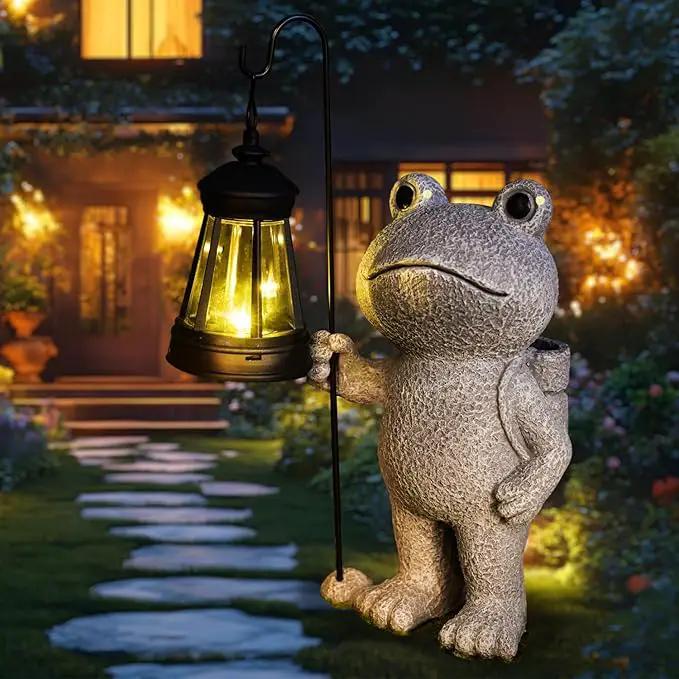 Garden Statue Outdoor Decor, Patio Garden Sculptures & Statues, Resin Outdoor Decor Gift for Women Mom Grandma (Frog) by GreenHaven Gardens