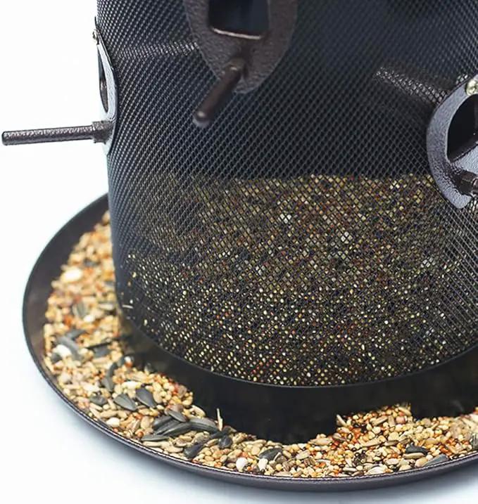 Nature's Rhythm Metal Hopper Bird Feeder, Dual Seed Compartments, 10 Feeding Ports, Holds 10lbs Seed, Attracts Cardinals, Titmice, Nuthatches by GreenHaven Gardens