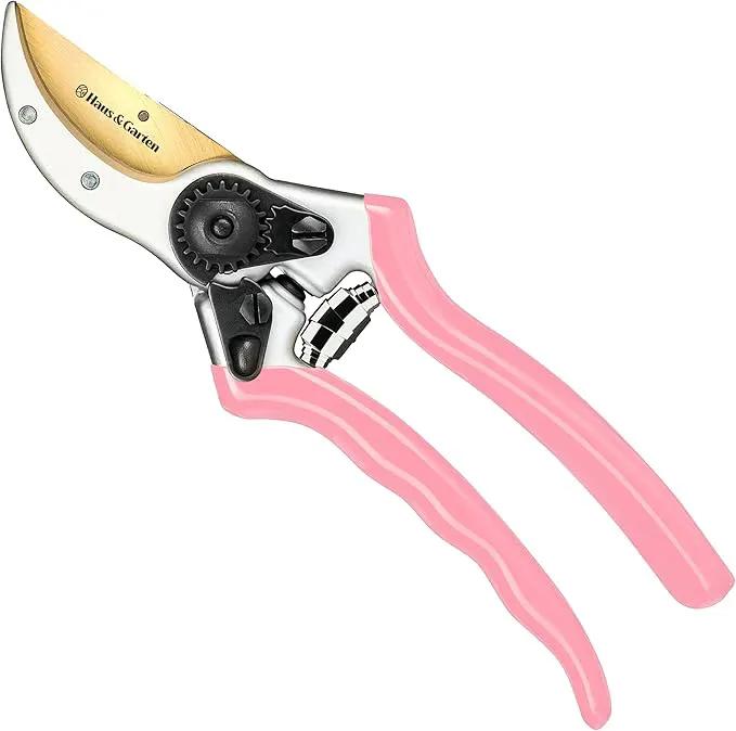 Haus & Garten ClassicPRO 8.5" Premium Titanium Bypass Garden Shears - Use as Pruners, Pruning Shears for Gardening, Hand Pruners, Handheld Garden Clippers, Scissors for Women by GreenHaven Gardens