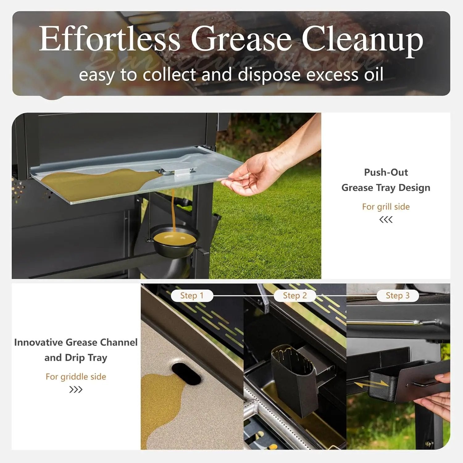Sophia & William Propane Gas Grill and Griddle Combo with Porcelain-Enameled Cast Iron Grates, Dual Outdoor BBQ Grill with Flat Top Griddle for Barbecue, 696 SQ.IN. Cooking Area by GreenHaven Gardens