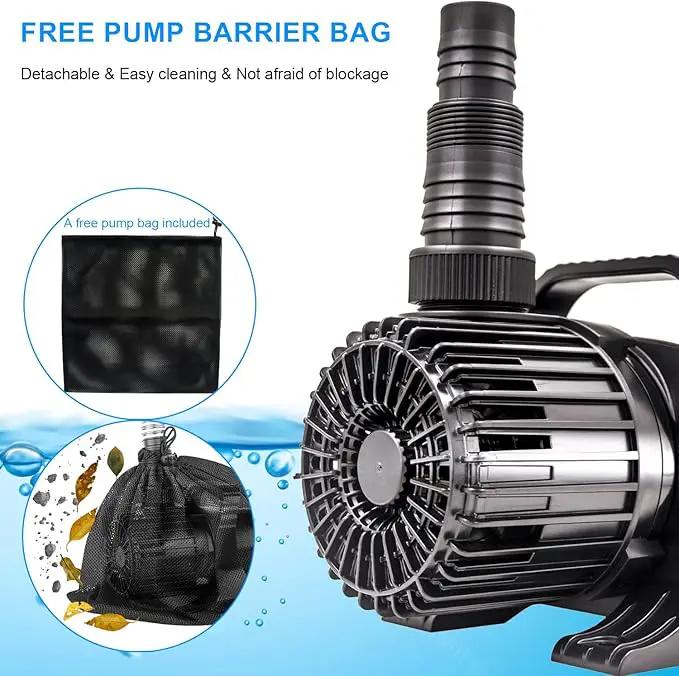 Outdoor Large 3900gph-230W 32.8FT Pond Water-fall & Kio Fish Fountain-s &Garden Pump Submersible IPX8: Long 32.8FT Cord Smart-er & Quieter Duck & Yard &Patio Ponds Pumps, 1 Barrier Pump Bag by GreenHaven Gardens