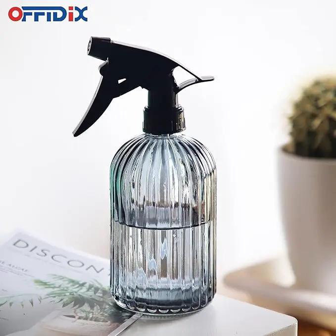 OFFIDIX Glass Spray Bottle, Garden Plants Indoor Plant Mister with Adjustable Nozzle, 0.4L/13.5oz Pressure Watering Can Handheld Spray Bottle for Outdoor Indoor Plants and Cleaning Work (Gray) by GreenHaven Gardens