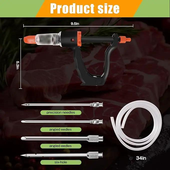 Premium Marinade Injector Syringe – Adjustable Flow (5ml/10ml/15ml), 4 Stainless Steel Needles, Meat Injector for Turkey, BBQ, Chicken, Beef, Pork, Brisket, Smoking & Holiday Cooking by GreenHaven Gardens