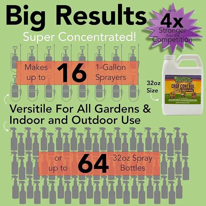 Trifecta Crop Control Super Concentrate All-in-One Natural Pesticide, Fungicide, Miticide, Insecticide, Help Defeat Spider Mites, Powdery Mildew, Botrytis, Mold and More on Plants 32 OZ by GreenHaven Gardens