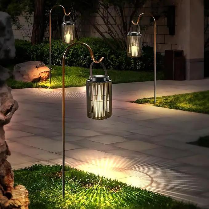 Solar Lanterns for Outdoor Waterproof, ZBLUXBZ Outdoor Table Lamp for Outside Hanging Solar Lights, LED Garden Cordless Lights Perfect for Patio and Pathway Lighting (11-inch Height, Black) by GreenHaven Gardens