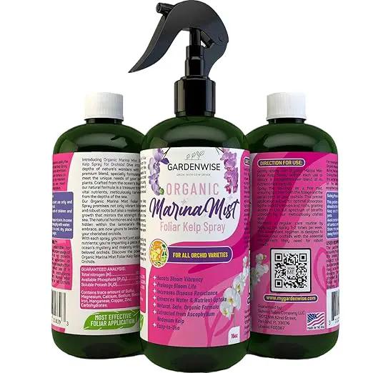 Marina Mist Orchid Fertilizer for Blooming - Orchid Plant Food Mist - Liquid Seaweed Extract for Plants - Orchid Care - Abono para Orquideas (16 oz) by GreenHaven Gardens