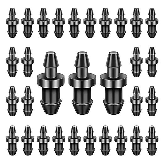 50PCS Drip Line Plugs Drip Irrigation 1/4" Barbed Tubing End Plugs, Tubing End Cap Irrigation Stopper Goof-Hole Plugs Drip for Sprinkler Systems 1/4 Drip Irrigation Fittings Plugs Connectors by GreenHaven Gardens