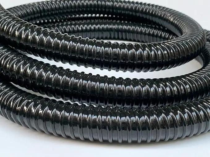 1 1/2 Inch Pond Sump Pump Discharge Hose Corrugated Water Hose Black PVC Strong Flexible Tubing 10Ft by GreenHaven Gardens
