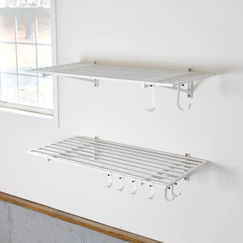 StoreYourBoard 2-Pack Heavy Duty Wall Shelves – Wall-Mounted Garage Storage Shelving and Organization for Sheds, Closets, or Utility Rooms – Holds 200 lbs, 2ft x 4ft, White by GreenHaven Gardens