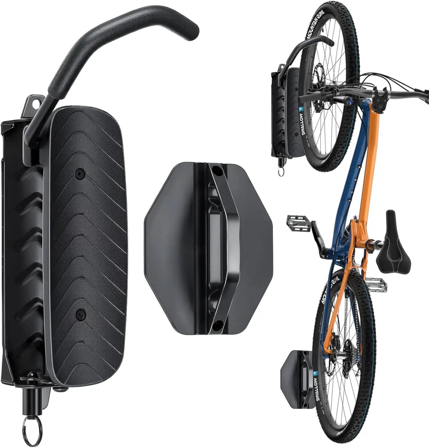 Bike Rack Garage,Bike Wall Mount, 150° Swivel & Space-Saving Vertical Bike Hangers for Storage, Sturdy Bike Stand Holds Up to 66lbs, Easy to Install, 1 Pack by GreenHaven Gardens