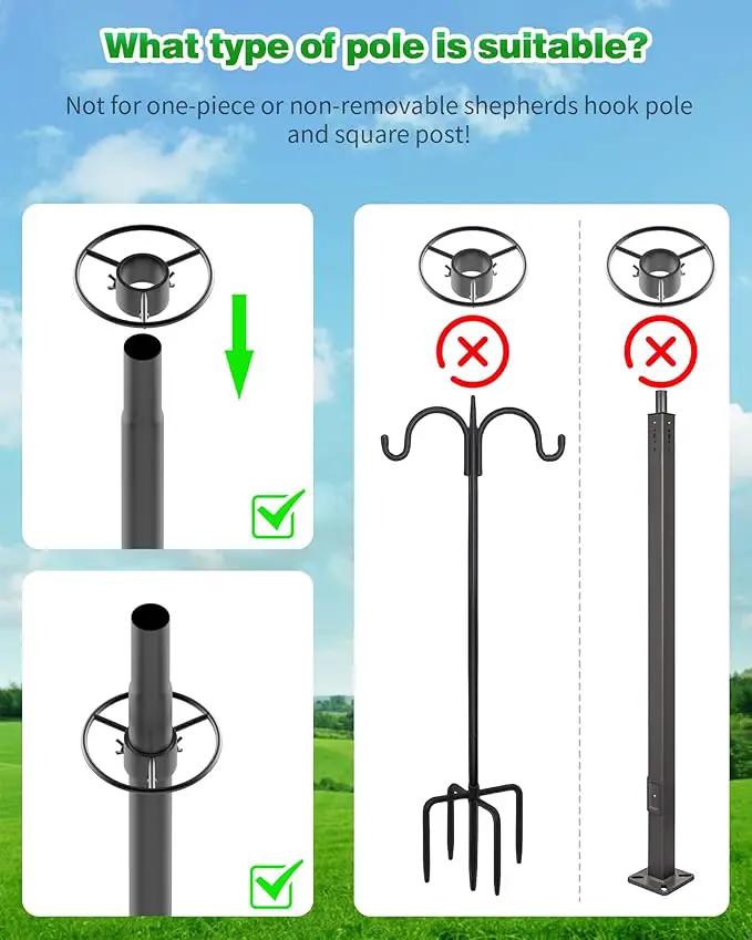 Metal Squirrel Baffle - Heavy Duty Squirrel Baffle for Bird Feeder Pole - Chew Proof Squirres Guard with Spring for Better Defense, Outside Pole Mount for Bird Feeder, 19 Inch by GreenHaven Gardens