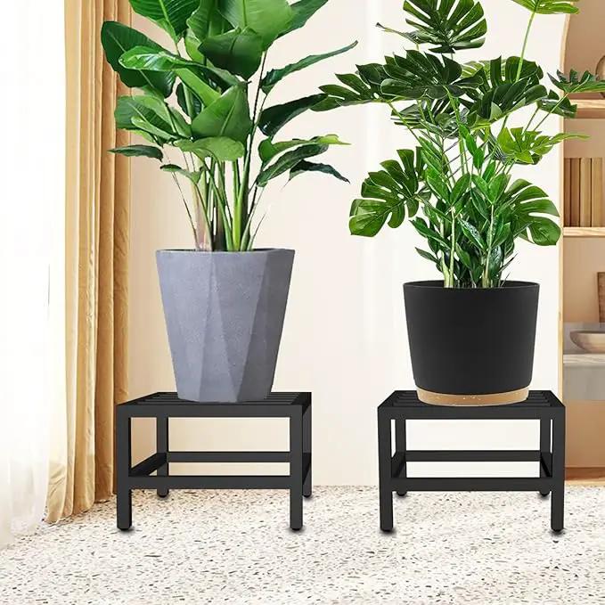 Plant Stand Indoor Outdoor, 3 Pcs Heavy Duty Plant Stands Metal Pedestal Stand for Indoor Outdoor, Wrought Iron Flower Stand Display Planter Shelf for Garden Deck Living Room by GreenHaven Gardens