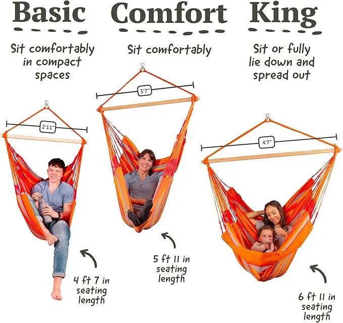 LA SIESTA® - Medium Basic Domingo Hammock Swing Chair & CasaMount - Weather & Tear Resistant Hanging Chair - Outdoor Indoor Hammock Chair w/Suspension Kit for Walls Ceilings Square Beams - Toucan by GreenHaven Gardens