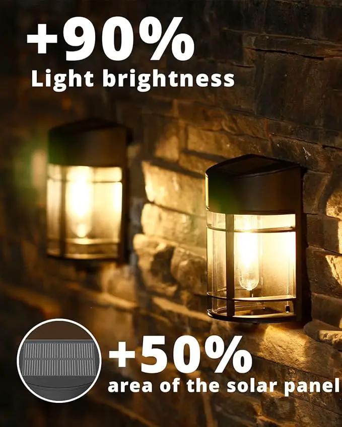 Solar Fence Lights, 12 Pack Waterproof Solar Lights Outdoor, Outdoor Solar Lights for Fence Garden Yard Step Deck Stairs by GreenHaven Gardens