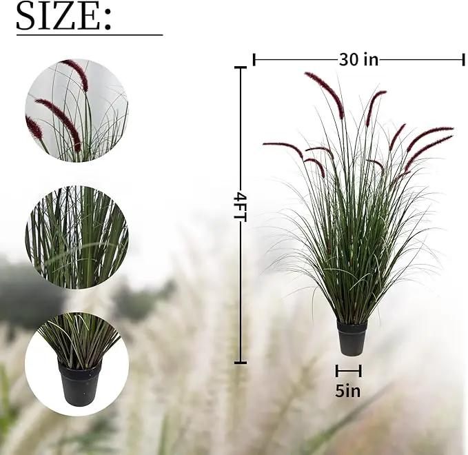 Artificial Plant 47in(1pack) Tall Artificial Grass Plant,Faux Plants Indoor Home Decorative Artificial Plants & Flowers in Pot Fake Plant, House Plant Indoor by GreenHaven Gardens
