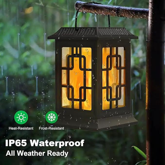 Solar Lanterns Outdoor Waterproof, Hanging Solar Lights for Outside Black Hanging Solar Powered Lantern Decorative for Garden Yard Patio, 1 Pack by GreenHaven Gardens