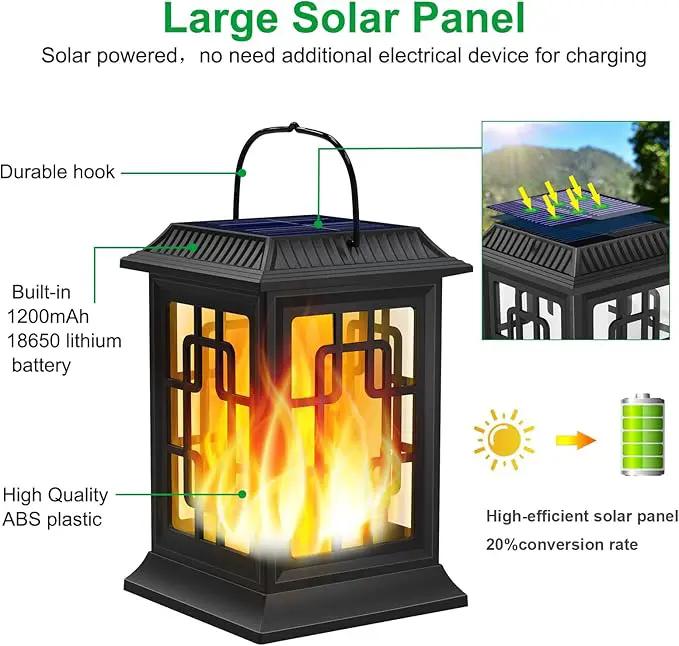 Solar Lanterns Outdoor Waterproof, Hanging Solar Lights for Outside Black Hanging Solar Powered Lantern Decorative for Garden Yard Patio, 1 Pack by GreenHaven Gardens