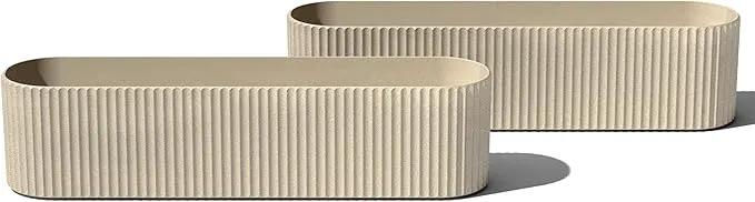 Veradek Demi Series Window Box Planter - Long Planter Box for Windowsill/Balcony | Durable Plastic-Stone Composite Material | Modern Décor for Flowers/Herbs by GreenHaven Gardens