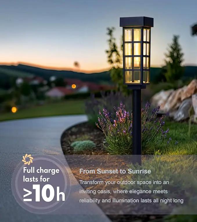PASAMIC Solar Pathway Lights Outdoor8 Pack Solar Pathway Lights, LED Solar Lights Outdoor, IP65 Waterproof Outdoor Solar, Landscape Lighting for Patio Driveway Decor, Transparent by GreenHaven Gardens