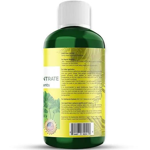 Organic Premium Seaweed Fertilizer - Liquid Kelp Plant Food for Aroid Houseplants: Monstera, Philodendron, Pothos, ZZ Plant, Dieffenbachia, Alocasia, Caladium (8 OZ) by GreenHaven Gardens