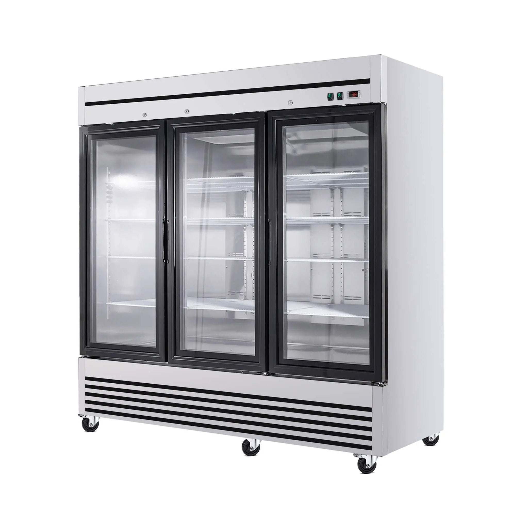 72 Cu.Ft Triple-Door Stainless Steel Commercial Reach-In Display Refrigerator (SAK26394) by SAKSBY WHOLESALE
