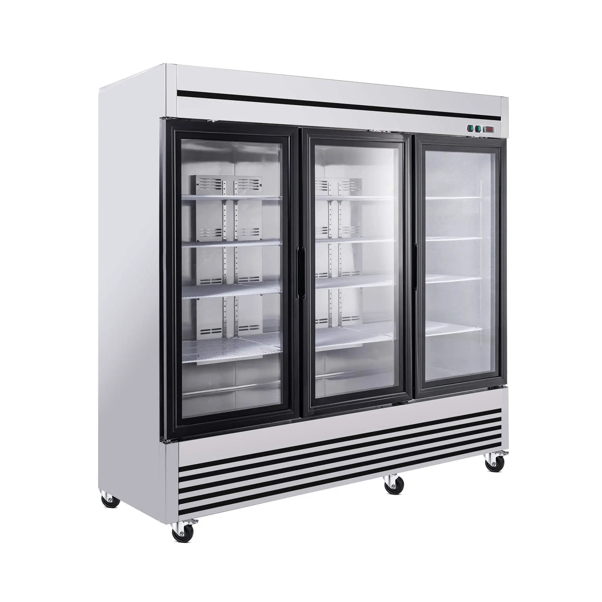 72 Cu.Ft Triple-Door Stainless Steel Commercial Reach-In Display Refrigerator (SAK26394) by SAKSBY WHOLESALE