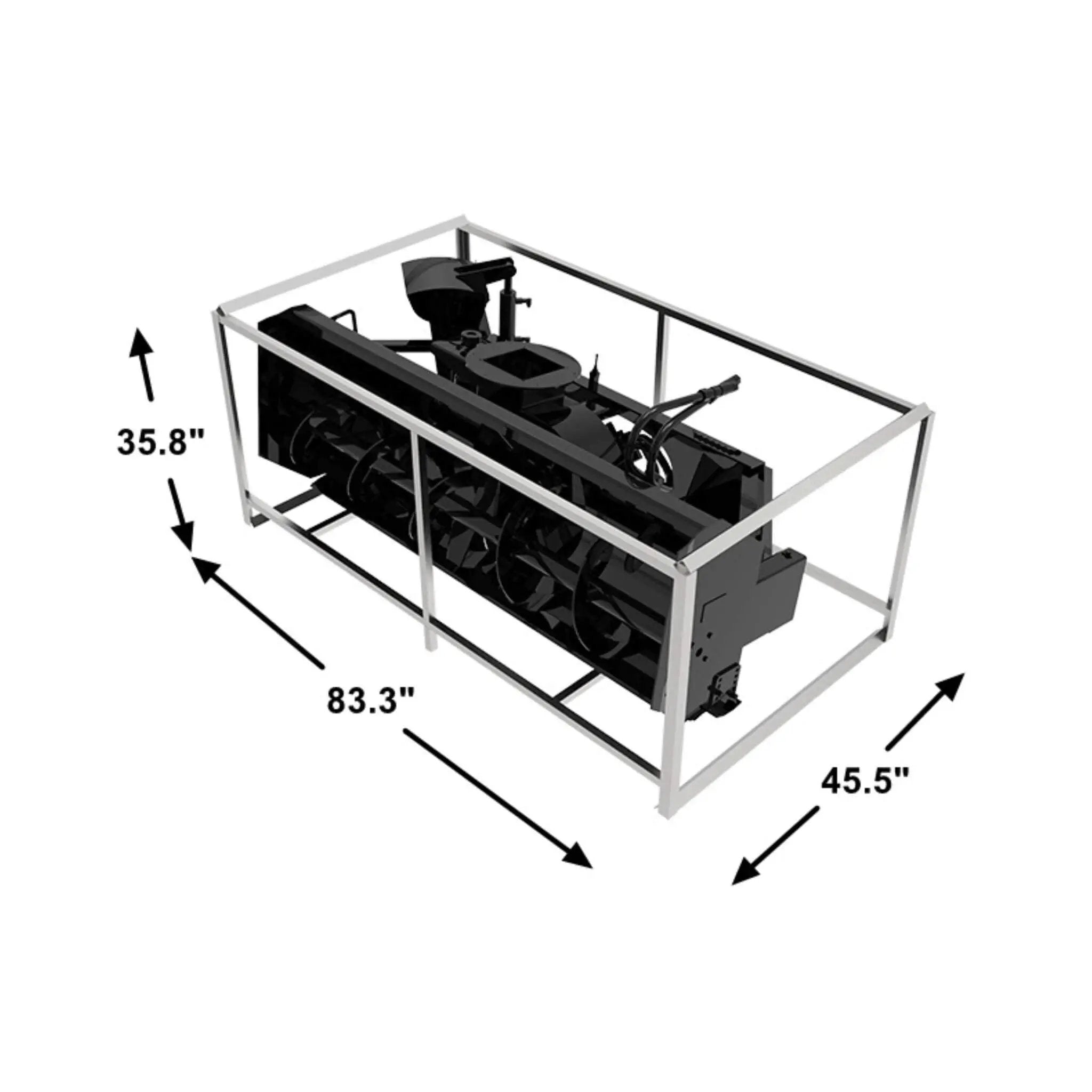 72-Inch Heavy-Duty Hydraulic Skid Steer Snow Blower Attachment (SAK59371) by SAKSBY WHOLESALE