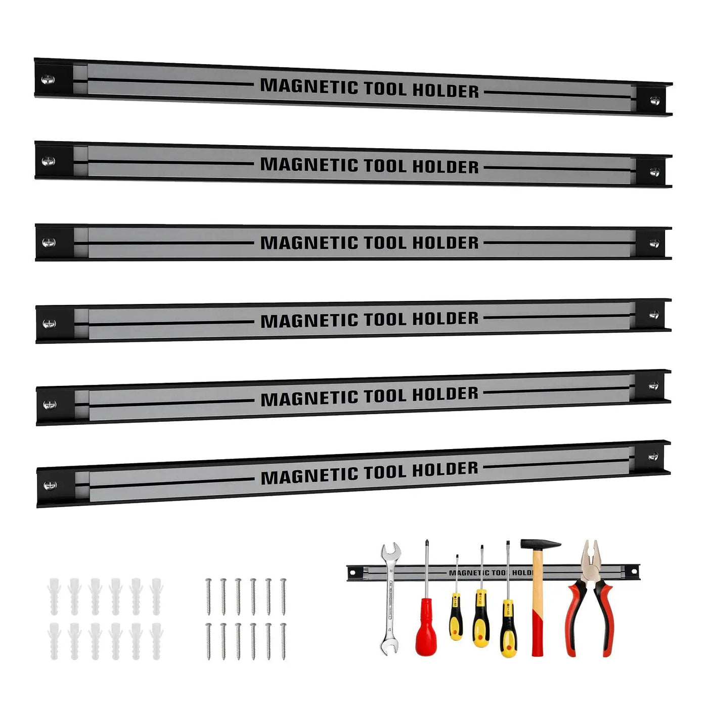 18 Inch Magnetic Tool Holder Strip with Mounting Screws by DirectDeals