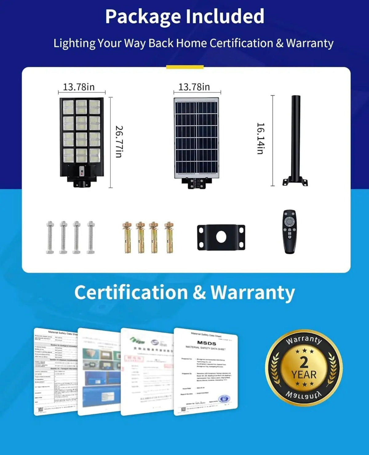 7200W Commercial Solar Street Light , 100000LM Parking Lot Light Dusk to Dawn With Remote by Outdoor Solar Outlet