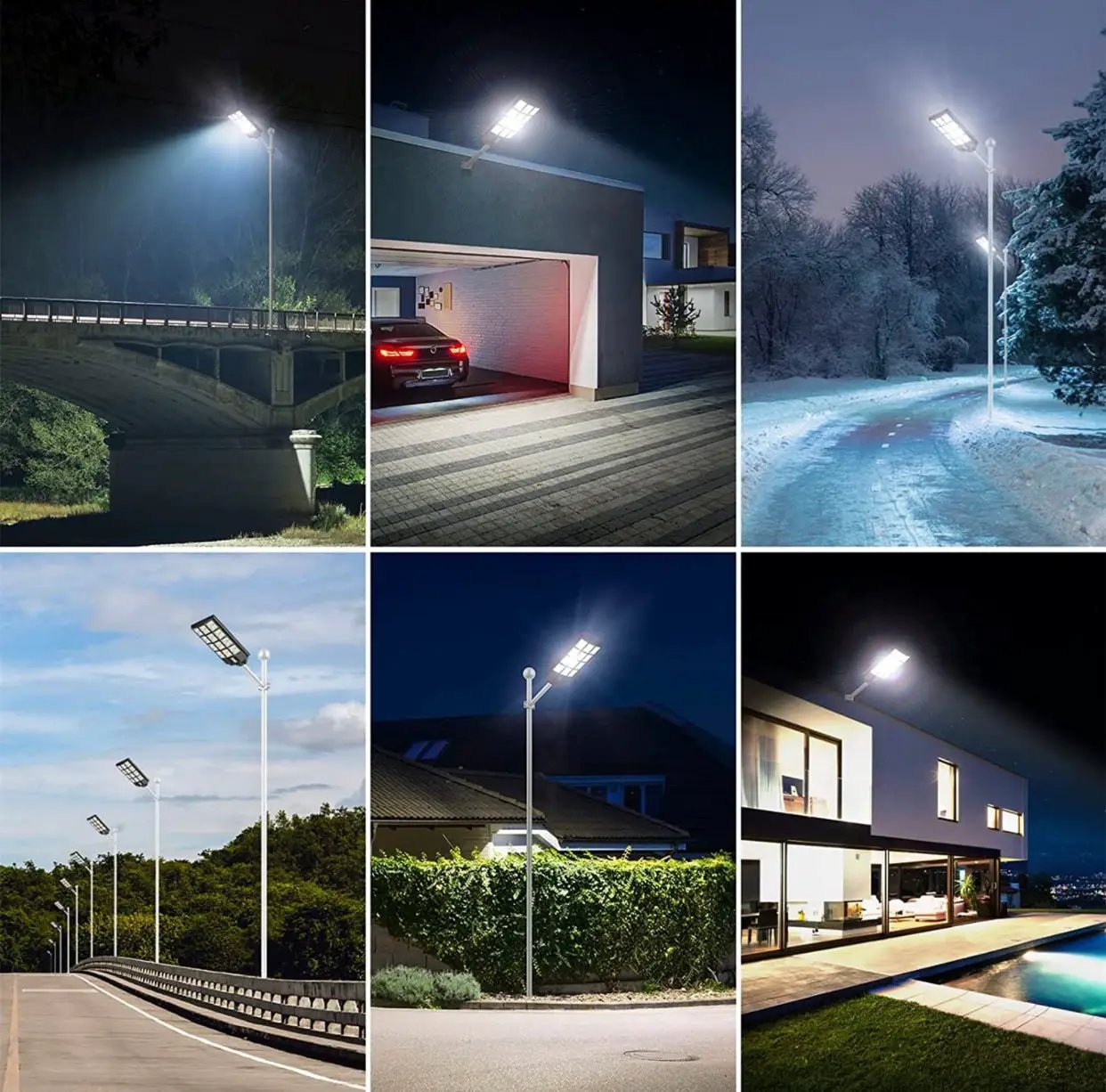 7200W Commercial Solar Street Light , 100000LM Parking Lot Light Dusk to Dawn With Remote by Outdoor Solar Outlet