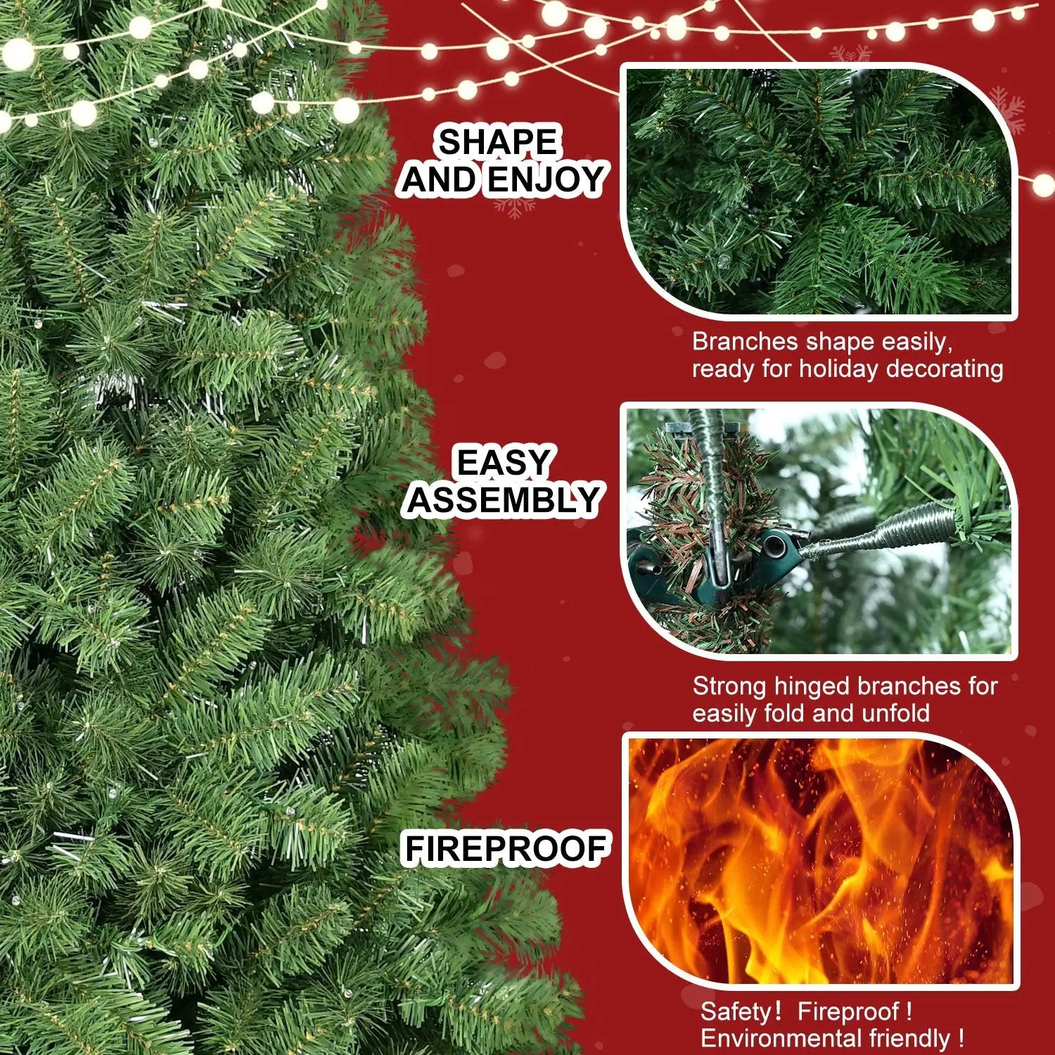 7.5ft Christmas Tree with Memory Wire by HouseOfZazla