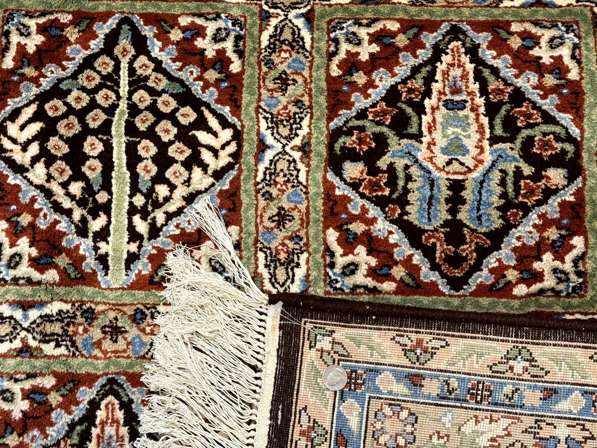 Sino Persian Rug 8x10, Panel Design, Brown, Multicolor, Wool, Cedar Trees by Jewel Rugs
