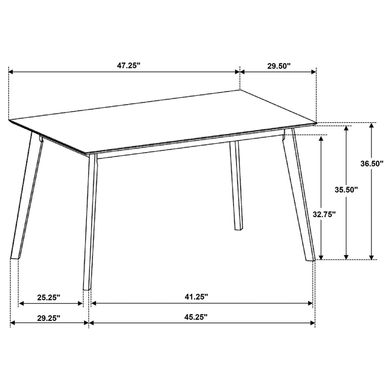 Aston - 5 Piece Counter Height Dining Set With Bent Backs And Upholstered Seats - Walnut by HouseOfZazla