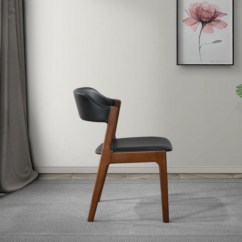 Enzo - Dining Chair (Set of 2) - Black / Brown by HouseOfZazla