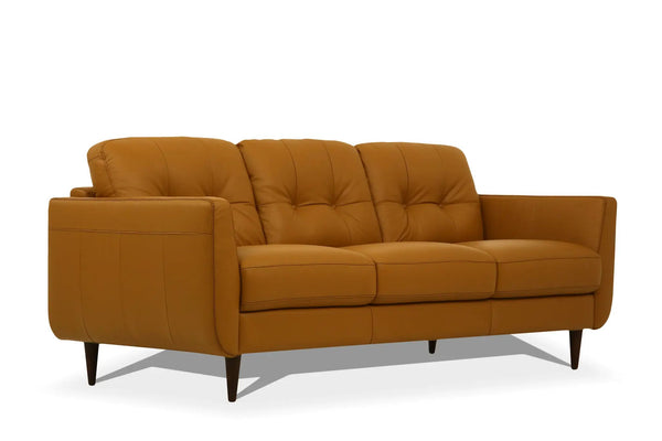 Radwan Camel Leather Sofa (Assembled), photo 2 of 5