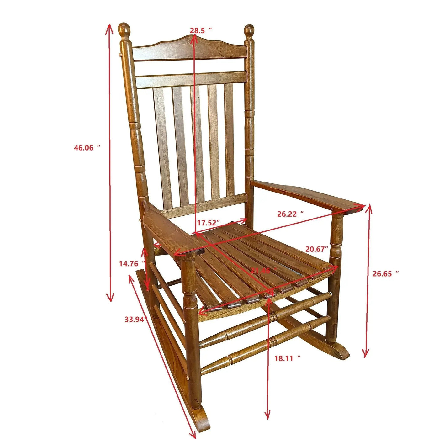 Balcony Porch Adult Rocking Chair by HouseOfZazla