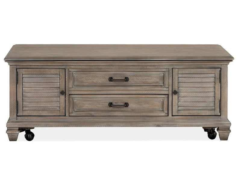 Lancaster - Lift Top Storage Cocktail Table (With Casters) - Dove Tail Gray by Unique Piece Furniture