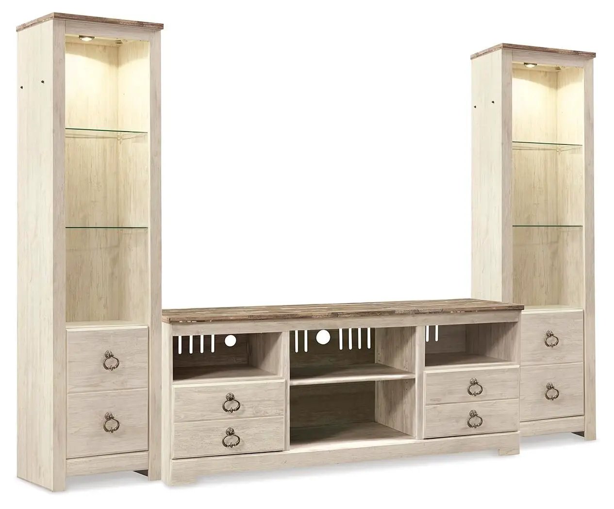 Willowton - Entertainment Center With Fireplace Option by Unique Piece Furniture