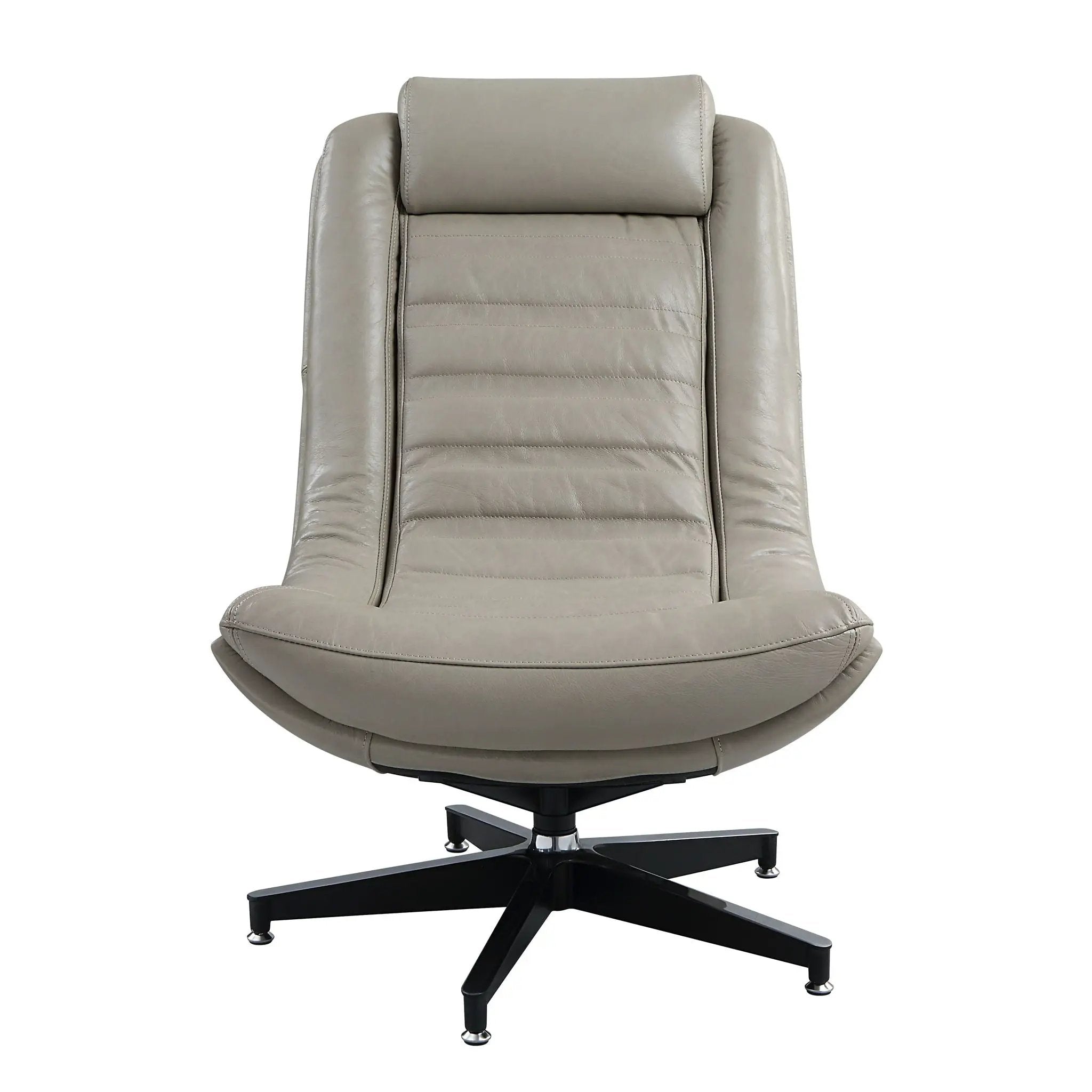 Piran - Top Grain Leather Accent Chair With Swivel - Twilight by Unique Piece Furniture