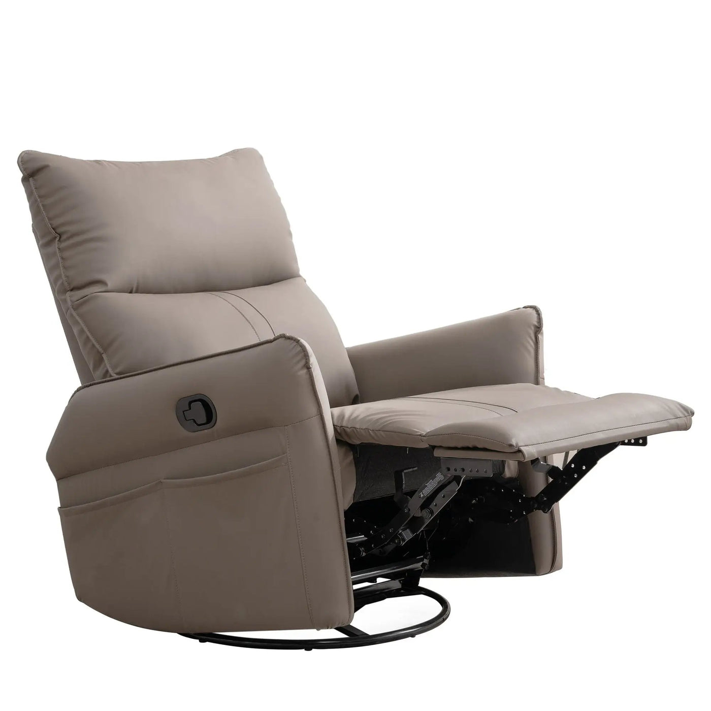 360° Modern Small Rocking Swivel Recliner Chair With Side Pocket by HouseOfZazla