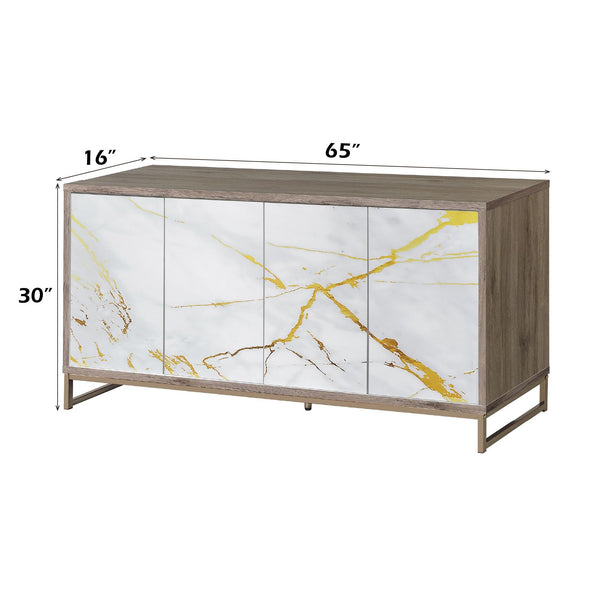 Paavan - Console Cabinet - White / ChampagneChampagne, photo 2 of 5